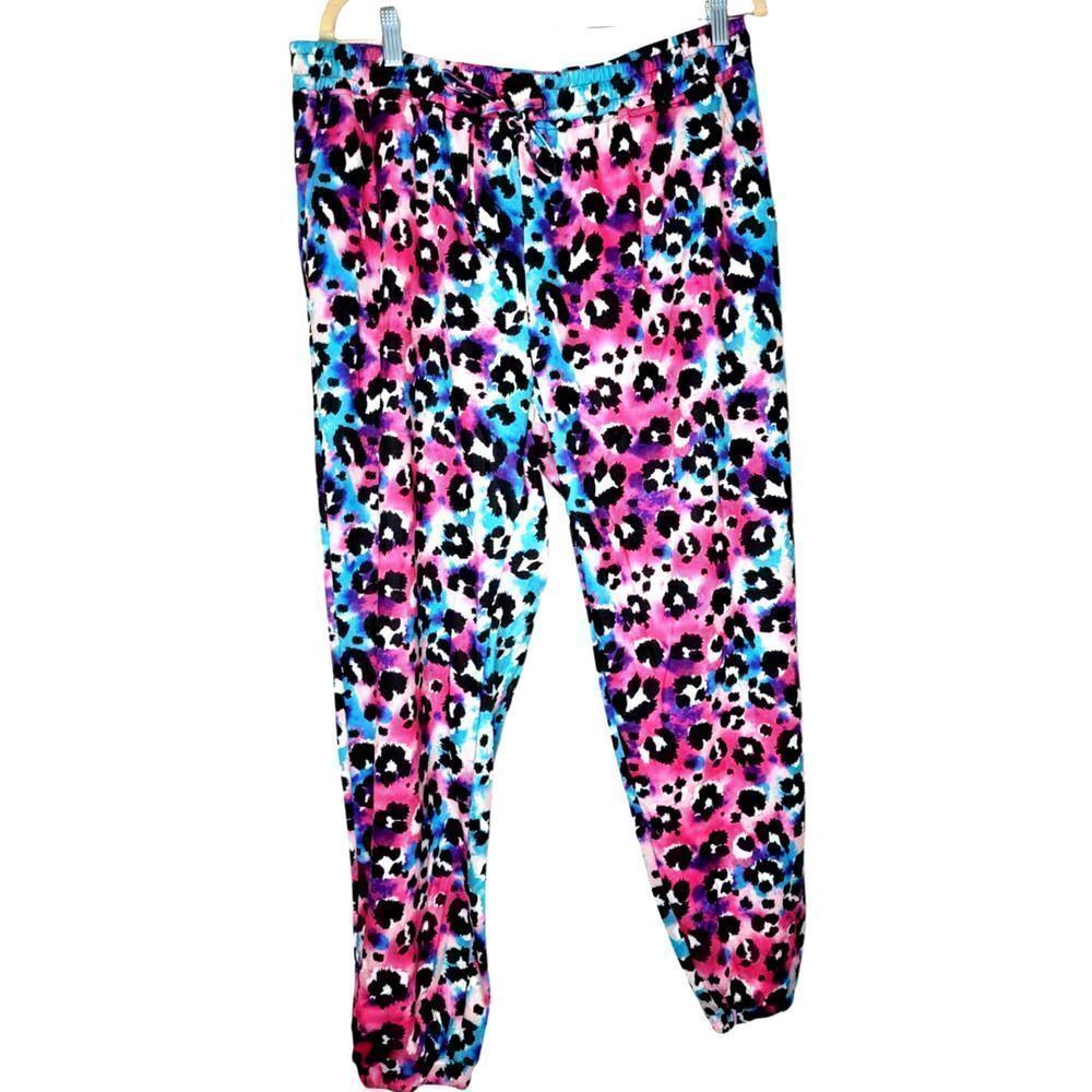 Lucky & Blessed "L&B" Jogger Leopard Print Pants 2x